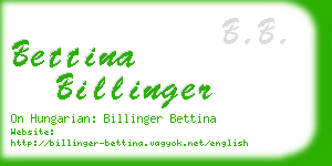 bettina billinger business card